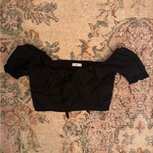 TNA Black Ruffled Top
